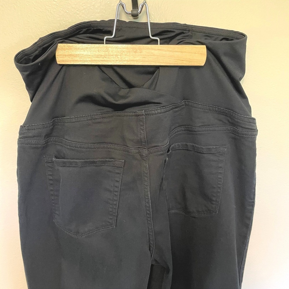 CHIC Black Over Belly Isabel MATERNITY Skinny 14 Jeans Casual Workwear Essential - Picture 4 of 11